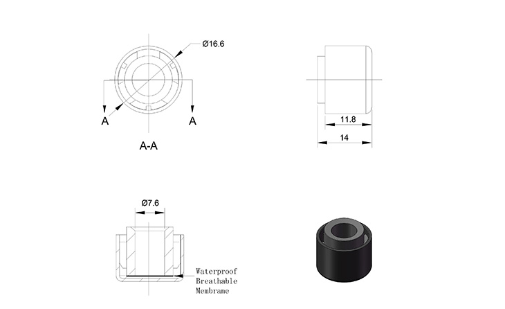 防水透气帽设计图