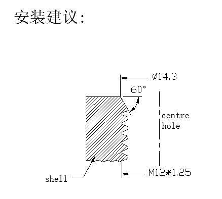 M12*1.5防水透气阀（LED呼吸器）安装尺寸